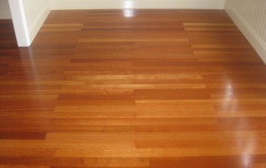 Treatex Satin Hardwax Oil on Kempas flooring in Montville